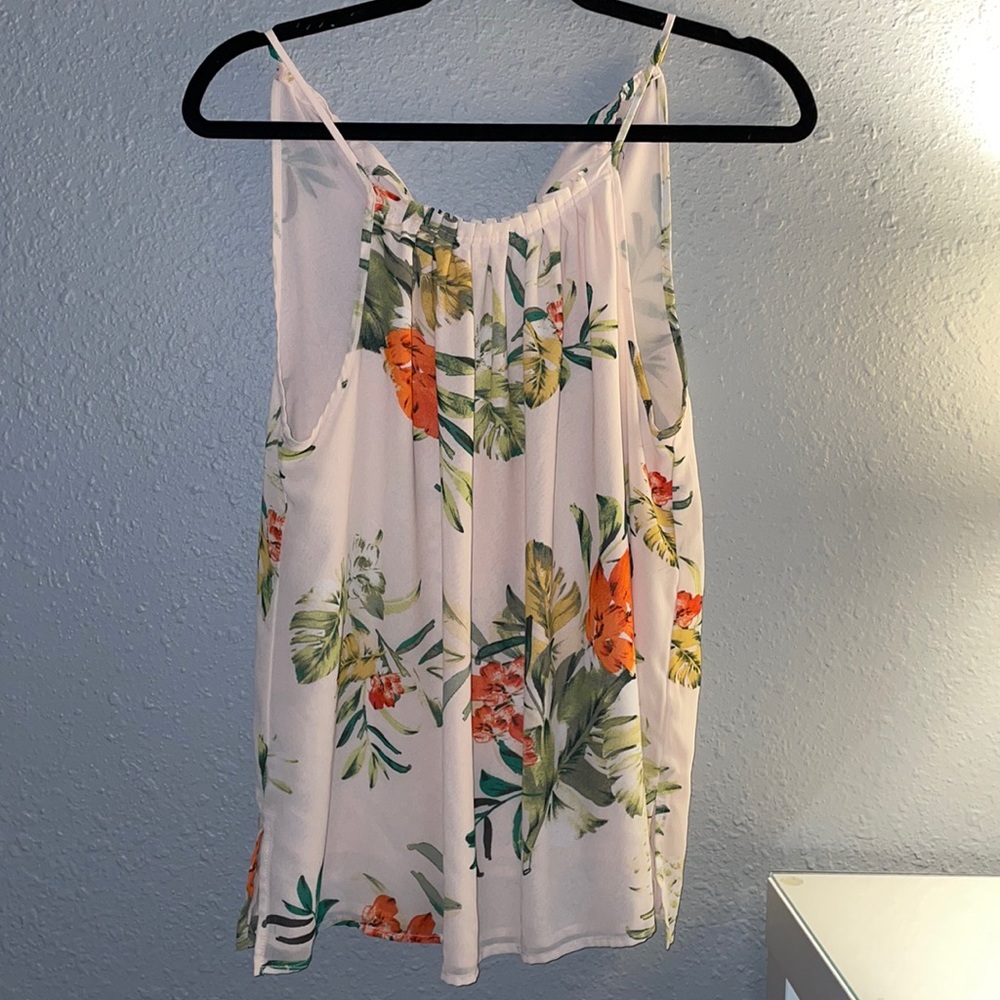 Soho New York & Company Jeans Pink Floral Blouse